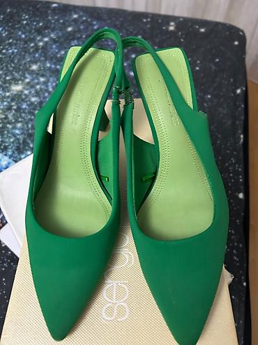 tufliler: Yaşıl rəngli qadın slingback tuflilər 36 razmer - Model: sivri — 3