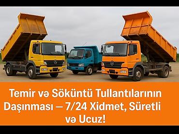 Автоуслуги: Təmir və söküntü tullantılarının daşınması xidməti təklif olunur. Bu — 2