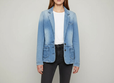 tanie marynarki damskie: Jeanswear, Women`s jeans jacket, size S