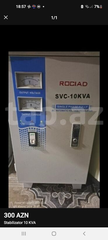 Stabilizatorlar: Stabilizator 10 kvA ici misdi