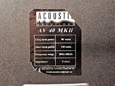 Zvučnici i stereo sistemi: Acoustic Solutions AV 40 MKII England Dvosistemski pasivni zvučnici — 10