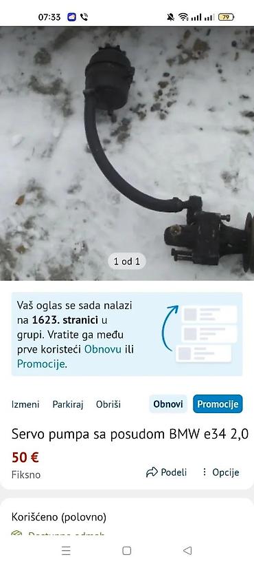 Kočioni sistem: BMW E34 2,0 90G SERVO BUBANJ KOČNICA I SERVO PUMPA SA POSUD | — 3