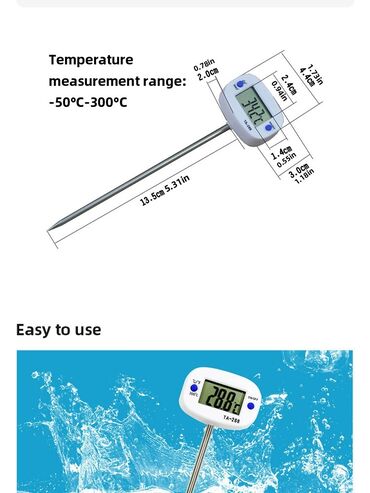 Digər mətbəx aksesuarları: Kolbasa/ət, süd və istənilən növ qida məhsulları üçün iynəli termometr — 8
