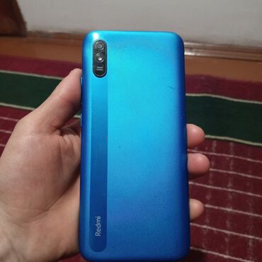 телефон pocco: Xiaomi, Redmi 9A, Б/у, 32 ГБ, цвет - Синий, 1 SIM, 2 SIM
