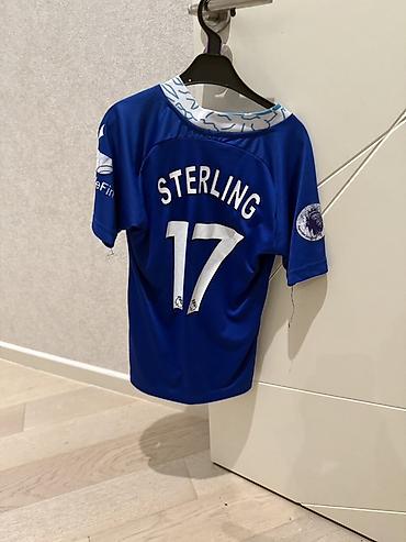 idman forma: Chelsea FC uşaq futbol forması – “Sterling 17” - Rəng: klassik mavi - — 2