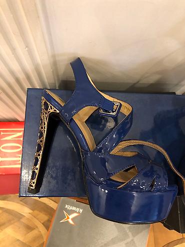 Basanoşka və səndəllər: Dior, Ölçü: 35, rəng - Göy, İşlənmiş — 5
