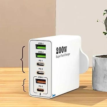 samsung: Super Punjač sa 6 portova snage 200W NOVO. Opis proizvoda: BOJA — 5