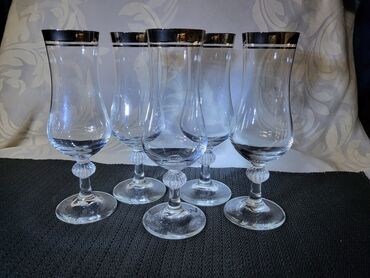 Ostali antikviteti: Case kristal 1960g+ za vino italijanske. Kristalne case,perfektne,sve — 10