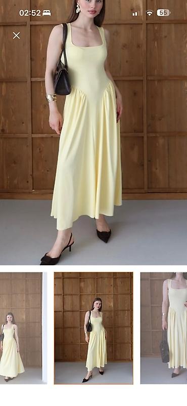boş çanta: Sarı maxi don. Trendyoldan alınıb 29₼ razmer : S (36 razmer) . Yenidir — 2