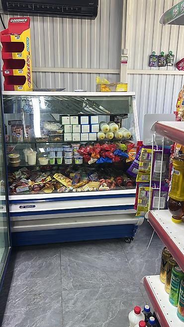 Витрина Азык-түлүктөр үчүн, Шамдал менен, 195 см * 73 см * 50 см, Колдонулган — 2