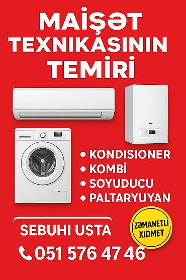çat patpres təmiri: Sebuhi Usta – məişət texnikasının təmiri Xidmət sahələri: - — 2