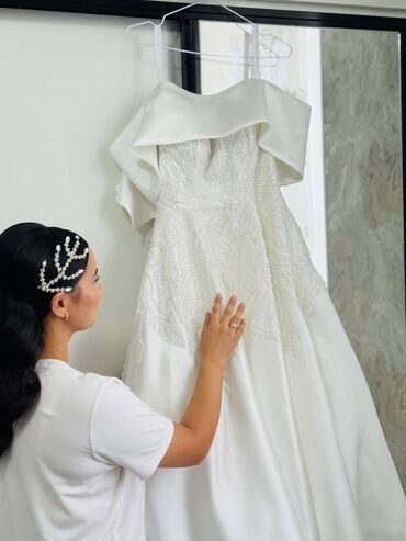 лен платье: Свадебное платье в классическом стиле принцесса/А-силуэт. (Продаю