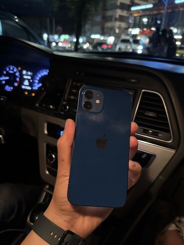 Apple iPhone: IPhone 12, Б/у, 64 ГБ, Синий, Чехол, 78 %