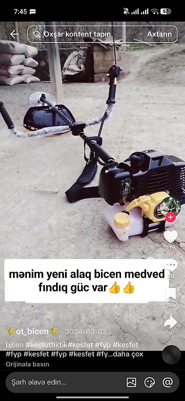 red burbon: Alaq biçən benzinli motokosa – “Medved” model - Güclü benzin — 1