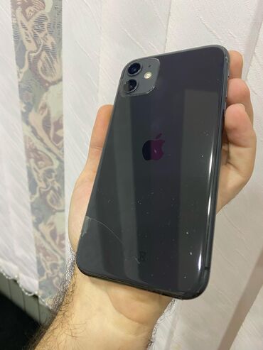 Apple iPhone: IPhone 11, 64 GB, Black Titanium, Barmaq izi, Face ID