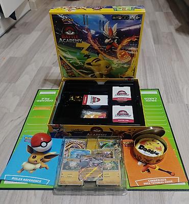 текен: Лот Pokémon TCG + Dobble и фигурка Miniso. Все товары в лоте являются — 1