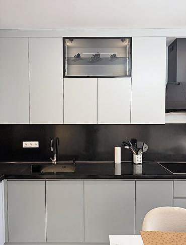 silver kitchen: Кухонный гарнитур, Новый, цвет - Серый — 3