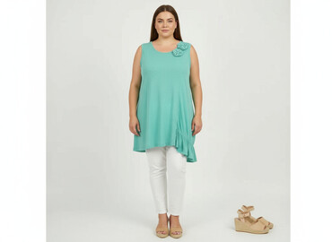 bluzki nietoperz plus size: Tunika damska, rozmiar 2XL