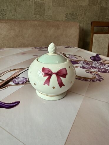şəkər: Porcelan şəkərqabı/qab - Material: keyfiyyətli porcelan - Forma