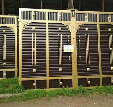 Распашные ворота: Металлические, Механические, Другой бренд, Для гаража, Для частного дома, Для сарая, С калиткой, Оптом, Новый, Бесплатная установка — 7