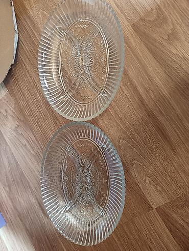 sufre dekoru: Şüşə oval qablar – 2 ədəd set - Material: şəffaf şüşə - Forma: oval - — 3