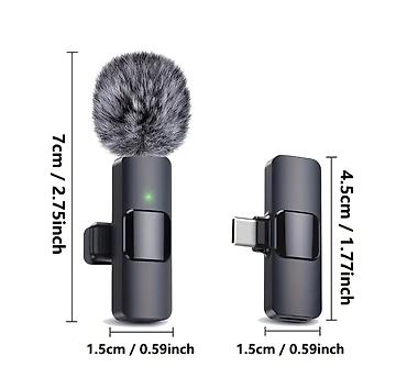 выносной микрофон для автомагнитолы: Peşəkar Simsiz Mikrofon (USB-C qəbuledici ilə) - Ağıllı çip — 1
