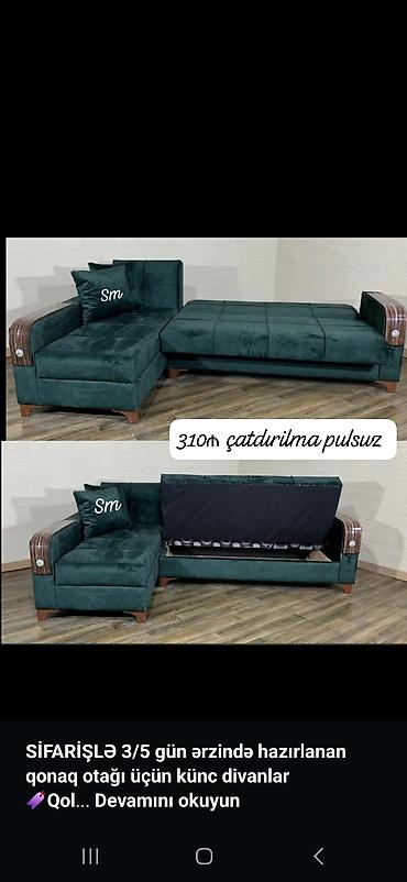 divan 150: Künc divan, Yeni, Açılan, Bazalı, Parça, Şəhərdaxili pulsuz çatdırılma — 3