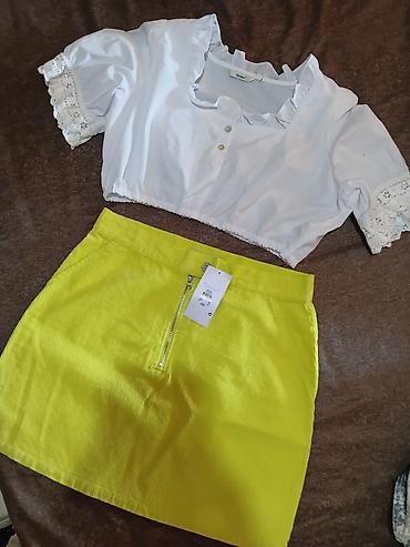 Ženska odeća – set komada (različiti brendovi) - Žuta kord mini — 8