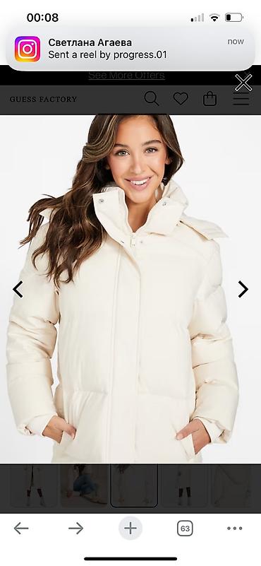 guess ranac: Guess kurtka puxovik. M olchudur,uzundur,krem renginde. Oversize — 4