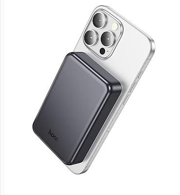 Магнитный беспроводной power bank Hoco для смартфонов с поддержкой