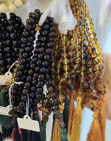 bijuteriya instagram: Təsbeh dəsti – iri ölçülü krem rəngli muncuqlarla - Material: Təbii — 9