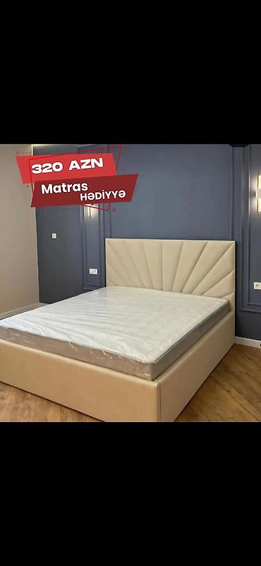su nasosu: Mebel dəsti: Yumşaq başlıqlı müasir çarpayılar - Model: Parça ilə — 2