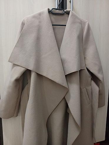 kasmir kaput: Elegantan ženski kaput – bež/boja peska - Model: wrap/pepeljarski — 5