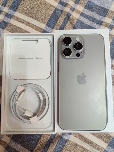 apple planşet: IPhone 15 Pro Max, 256 GB, Black Titanium, Zəmanət, Kredit, Barmaq izi