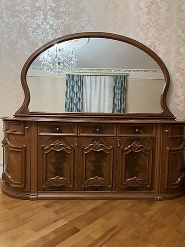 mebel usta: Klassik üslubda iri konsol və güzgü dəsti - Material: təbii ağac — 1