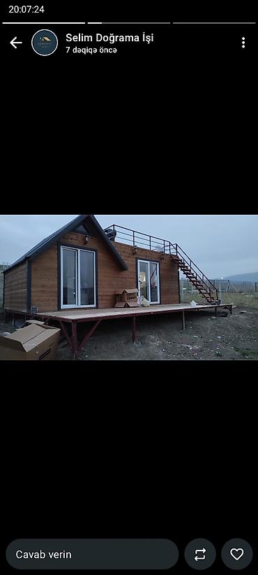 Naveslər, markizlər: Taxta karkaslı modul ev – hazır montajlı. Ətraflı məlumat üçün əlaqə — 21