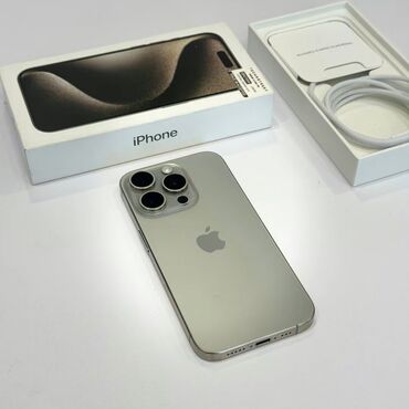 ноутбук купить в бишкеке: IPhone 15 Pro, Б/у, 256 ГБ, Natural Titanium, Защитное стекло, Чехол, Коробка, 90 %