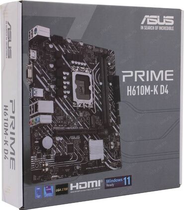 оперативка ddr3: Энелик плата, Жаңы, Asus, LGA1700, Micro-ATX, ПК үчүн