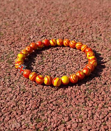 Narukvice: Kalist ručno rađene kamene brojanice od crvenog ahata, sa blagoslovom — 15