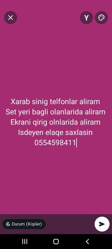 Digər ehtiyat hissələri: Xarab və sınıq telefonların alınması xidməti - İşləməyən, donan