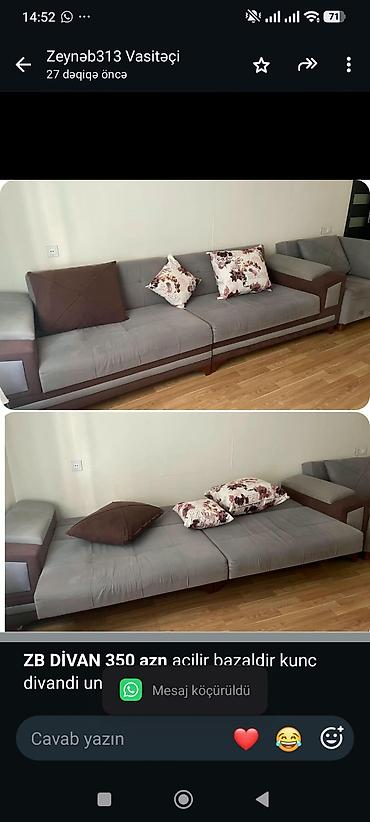Divanlar: *ZB* *DİVAN 350 azn* acilir bazaldir kunc divandi unvan Mehdiabad — 1
