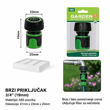 KMT STOP farbana crevo za vodu 3/4" (19 mm) – brzi priključak sa