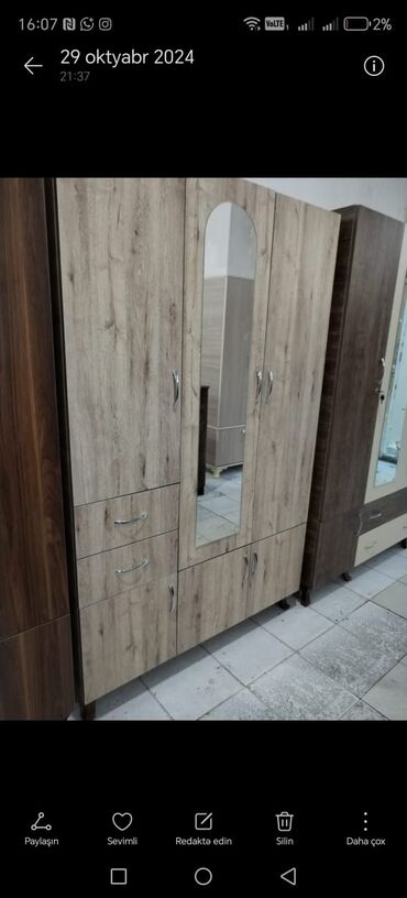 Dolablar: Yeni, Açılan, 3 qapılı Düz dolab, Qarderob, paltar dolabı — 10