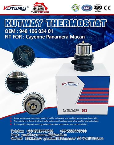 Soyutma və qızdırma sistemləri: KUTWAY Thermostat OEM: 948 106 034 01 Uyğunluq: Porsche Cayenne — 1