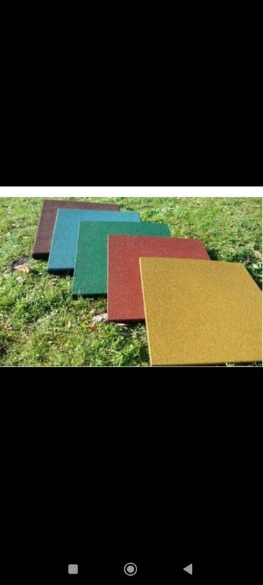 Резиновая плитка: Резиновая плитка для покрытий - Формат: модульные квадраты. - — 1