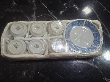 Qab-qacaq və mətbəx ləvazimatları: Çay dəsti, rəng - Ağ, Keramika, Yaponiya — 1
