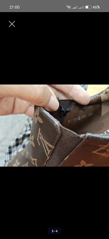 babet ayaqqabı: Louis Vuitton tərzində slip-on qadın ayaqqabısı - Üst material — 3
