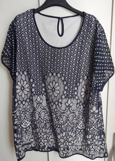 džemper i košulja: XL (EU 42), Cvetni, bоја - Siva