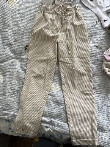 хлопковые брюки мужские: Брюки S (EU 36), цвет - Бежевый