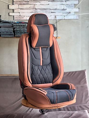 Чехлы и накидки на сиденья: Чехлы Экокожа, С подушкой, цвет - Красный, Новый, Бесплатная доставка, Платная доставка, Самовывоз — 8